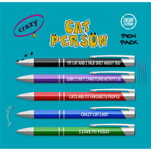 Crazy Cat Person Pen Pack