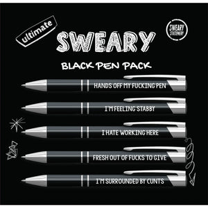 The Ultimate Sweary Pen Pack Black