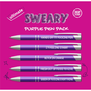 The Ultimate Sweary Pen Pack Purple