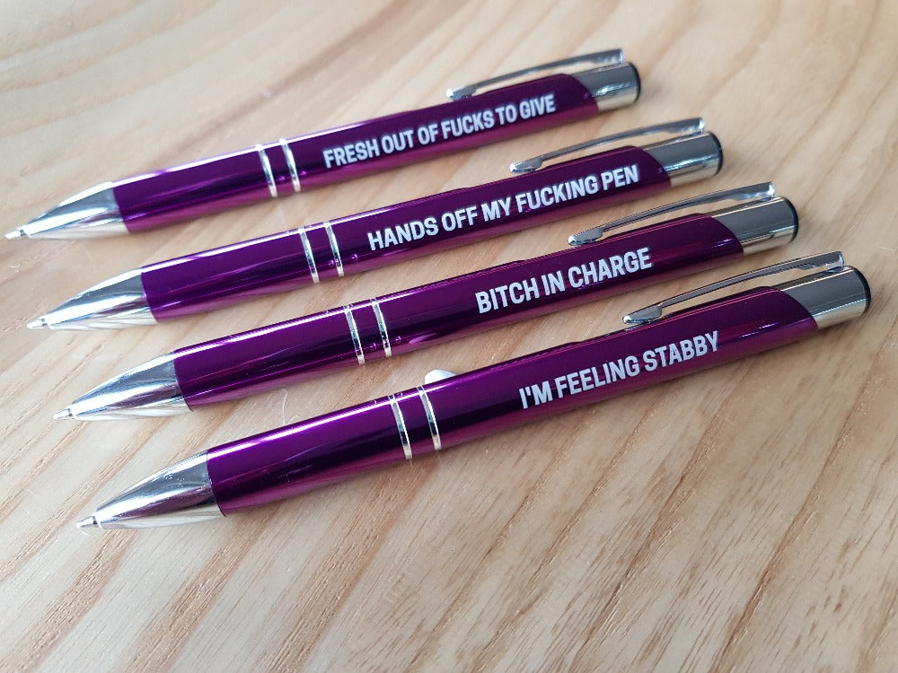 Fresh Out Of Fucks Glitter Pen – Petty McSavage